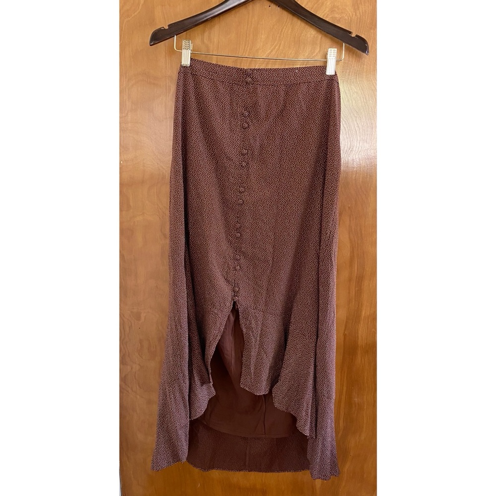 Abercrombie Button-Through Ruffle Midi Skirt
